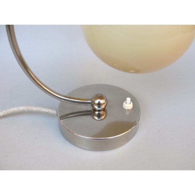 Vintage Bauhaus Bedside Lamp with Beige Cased Glass Shade, 1920s For Sale - Image 15 of 18