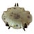Antique 1900s Limoges France Handprinted Floral Scalloped Edges Gold Trim Serving Dish 7" For Sale