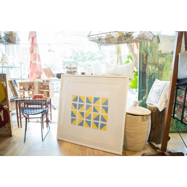 :: Original photograph created in-house. With use of very unique vintage 1960s geometric blocks comes this striking and...