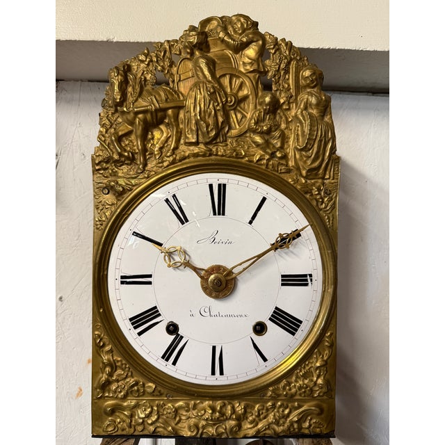 French A Late 19th Century Morbier Works for a Tall Case Clock From Boivin at Chateauroux. For Sale - Image 3 of 13
