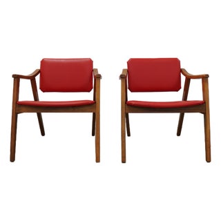 Vintage Sibley, Lindsay & Curr Co. Maple Armchairs - Set of 2 For Sale