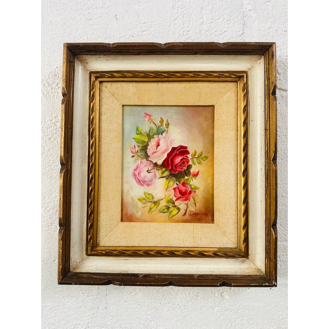 Vintage Oil on Canvas Floral Painting, Original Frame For Sale In Charleston - Image 6 of 6