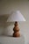 Unique Vintage Scandinavian Modern Sculptural Organic Wooden Table Lamp purchased and shipped from Denmark in 2024 for a...