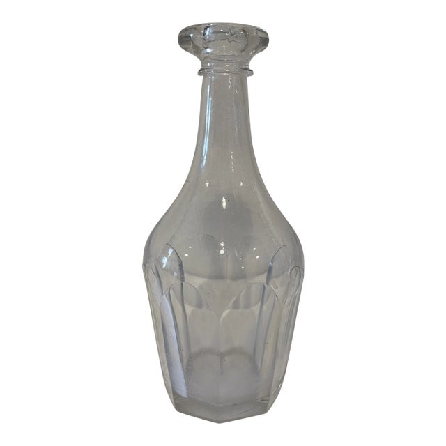 Antique English Regency Panel Cut Decanter For Sale