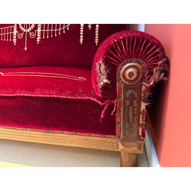Victorian 19th-Century German Gründerzeit Mohair Sofa, Berlin, C. 1880 For Sale - Image 3 of 15