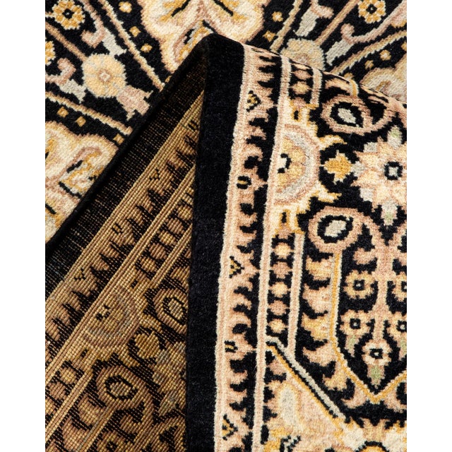 Mogul, One-of-a-Kind Hand-Knotted Area Rug - Black, 4' 1" x 6' 1" For Sale In New York - Image 6 of 8