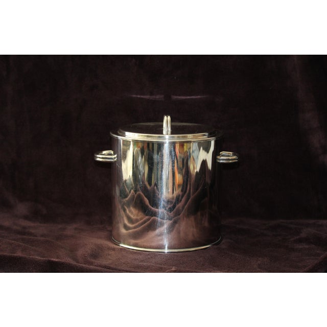 Mid-Century Modern Silver Ice Bucket with Lid, 1970s For Sale - Image 3 of 18