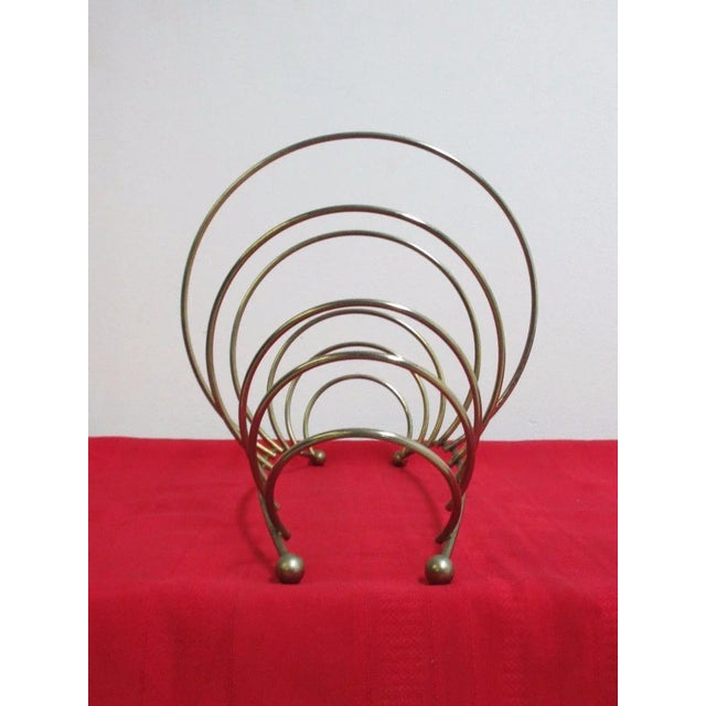 Mid-Century Wire Magazine Rack For Sale - Image 4 of 9