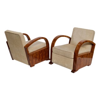 Set of Art Deco Armchairs, 1990s For Sale