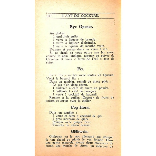 1930s "L'Art Du Cocktail" 1930 Vermeire, Robert For Sale - Image 5 of 12