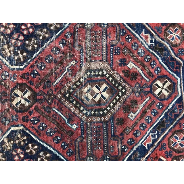 Vintage Wool Ghashghaei Rug For Sale - Image 5 of 12