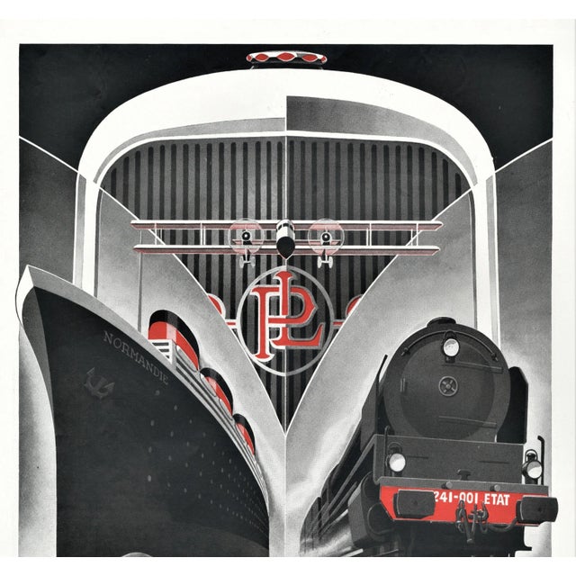 RARE FIND! We recently purchased this French Art Deco automobile advertisements for Panhard by Alexis Kow. This image has...