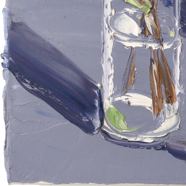 1st of June Study (1.6.21) - Textured Landscape Oil Painting by Sally West For Sale In Los Angeles - Image 6 of 9