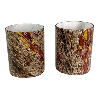 Czech Art Glass, Lampshades a Pair For Sale