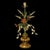 Hollywood Regency Mid-Century Hollywood Regency Italian Giltwood & Floral Tole Table Lamp For Sale - Image 3 of 6