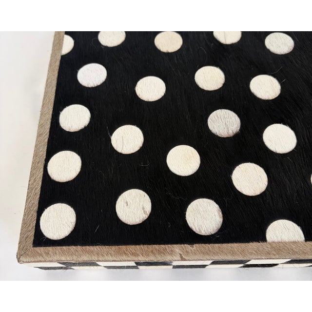 Early 21st Century MacKenzie-Childs Cowhide Backgammon Set For Sale - Image 5 of 11