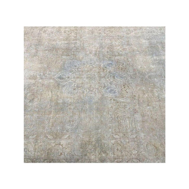 Brown 1940s Old Persian Tabriz Area Rug 7x12 For Sale - Image 8 of 10