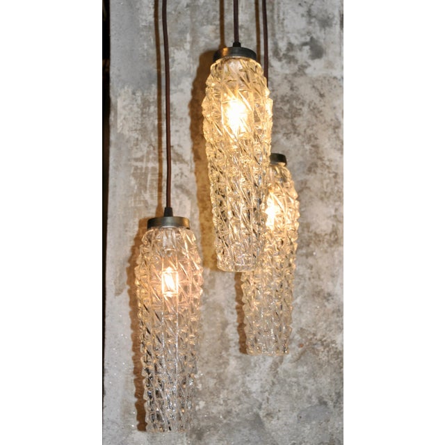 Cascading Ceiling Lamp with 3 Shades, 1960s For Sale - Image 9 of 16