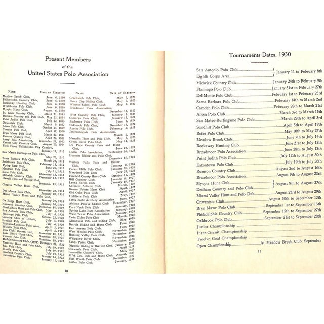 United States Polo Association 1930 Year Book For Sale - Image 10 of 11