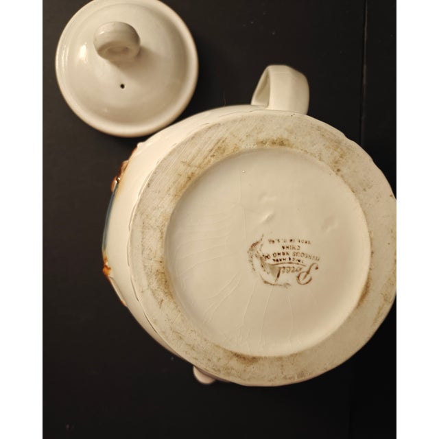 Art Deco Vintage 1930s Porcelier Vitreous China "Colonial Hearth Teapot For Sale - Image 3 of 8