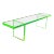 Early 21st Century Amparo Calderon Tapia Custom Lime Green Lucite Bench For Sale