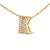 Contemporary 10K Yellow Gold Diamond Accent "K" Initial Bubble Pendant Necklace For Sale - Image 3 of 5