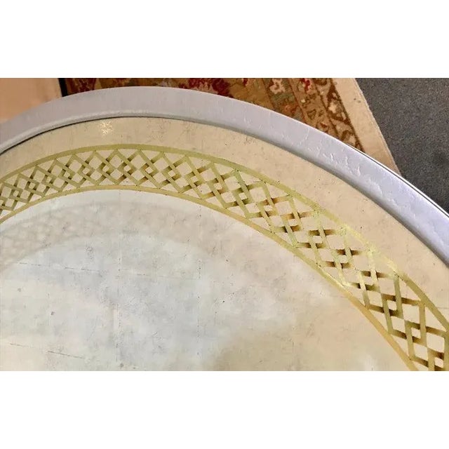 Pair of Compatible Églomisé Top Painted Side, End or Centre Tables For Sale - Image 10 of 13