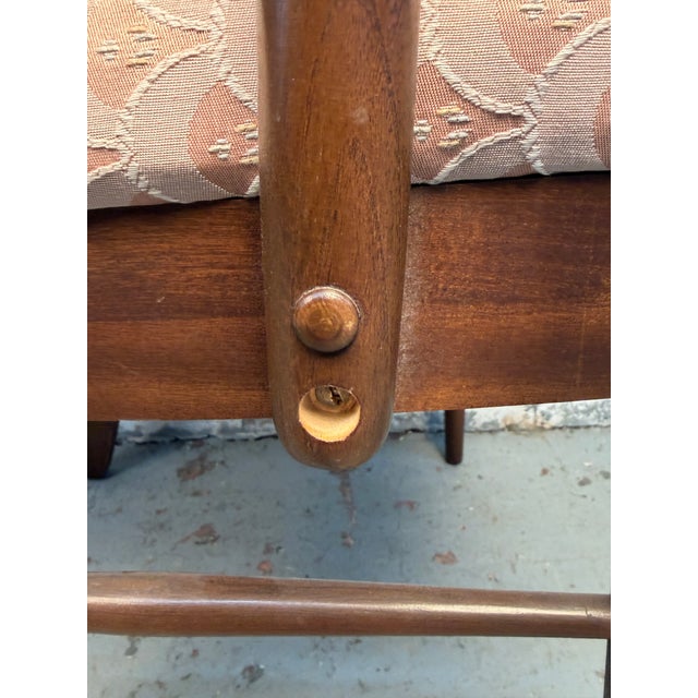 Set of Six Mid-Century Upholstered Walnut Dining Chairs by Thomasville For Sale - Image 12 of 17