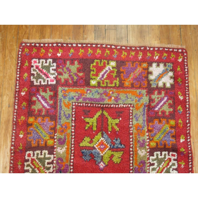 Mid 20th Century Colorful Vintage Turkish Tulu Runner, 2'11'' X 10'4'' For Sale - Image 5 of 6