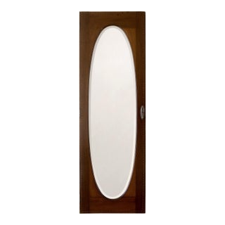 Antique Cabinet Door Floor Mirror For Sale