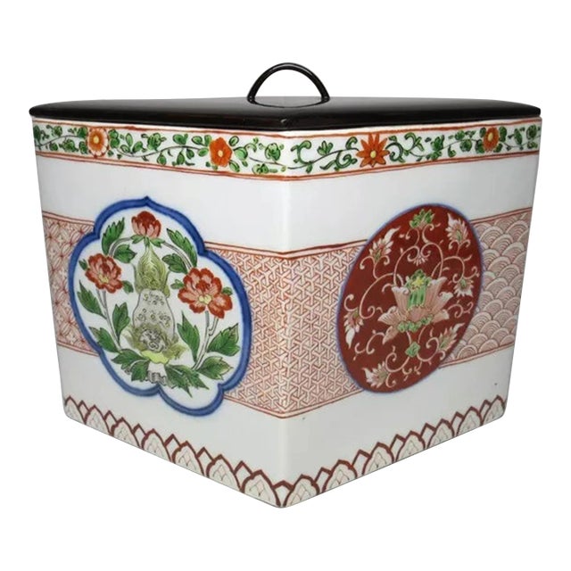 Antique Japanese Imari Porcelain Tea Ceremony Mizusashi For Sale