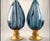 Blue Vintage Murano Glass Table Lamps in Peacock Blue, for Marbro - A Pair For Sale - Image 8 of 8