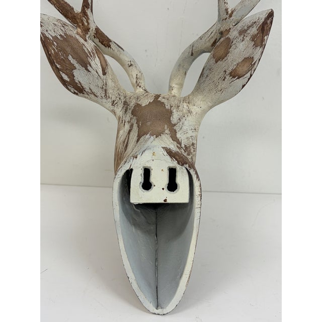 Metal Deer Head Wall Sculpture For Sale - Image 10 of 12