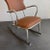 Amber 1930s Art Deco Chrome and Leather Rocking Chair For Sale - Image 8 of 9
