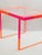 Fluorescent Pink & Clear Lucite Bench by Amparo Calderon Tapia For Sale - Image 9 of 13