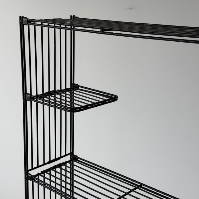 Mid-Century Modern 1970s Multistrux Iron Shelving by Multimueble, Attributed For Sale - Image 3 of 8