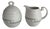White and Gilt Asimmetria Milk Jug and Sugar Bowl by Bjørn Wiinblad for Rosenthal Studio Linie, Germany, 1988, Set of 2 For Sale