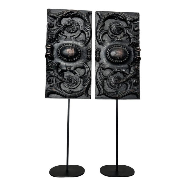 Vintage Wood Sculptures, 1890s, Set of 2 For Sale - Image 10 of 10