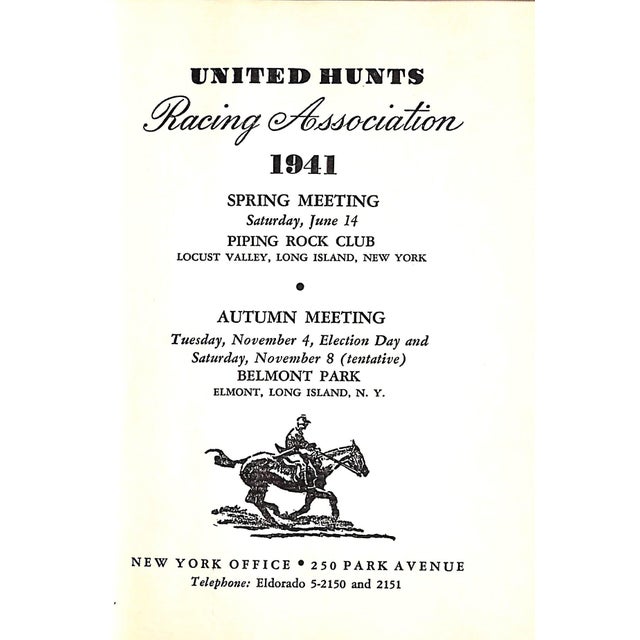 United Hunts Racing Association 1941 Spring Meeting Piping Rock Club For Sale In New York - Image 6 of 6