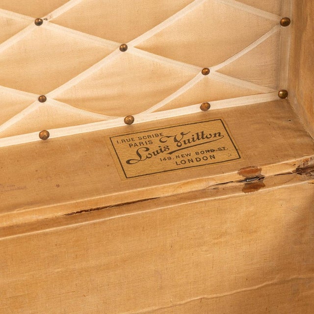 Antique French Trunk in Monogram Canvas from Louis Vuitton, 1910 For Sale - Image 13 of 18
