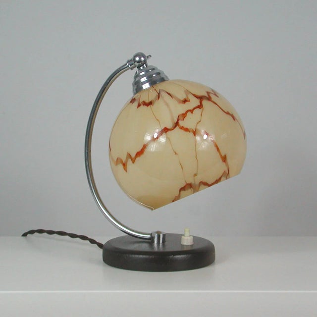 This cute bedside lamp was designed and manufactured in France during the Art Deco Bauhaus inspired period. It features a...