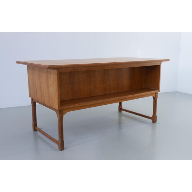 Mid-Century Modern Danish Freestanding Oak Desk by Henning Kjærnulf, 1960s For Sale - Image 6 of 18