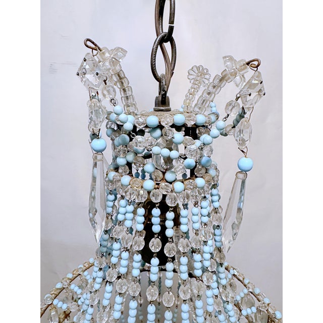 Vintage Beaded Empire Style Chandelier For Sale In New York - Image 6 of 9