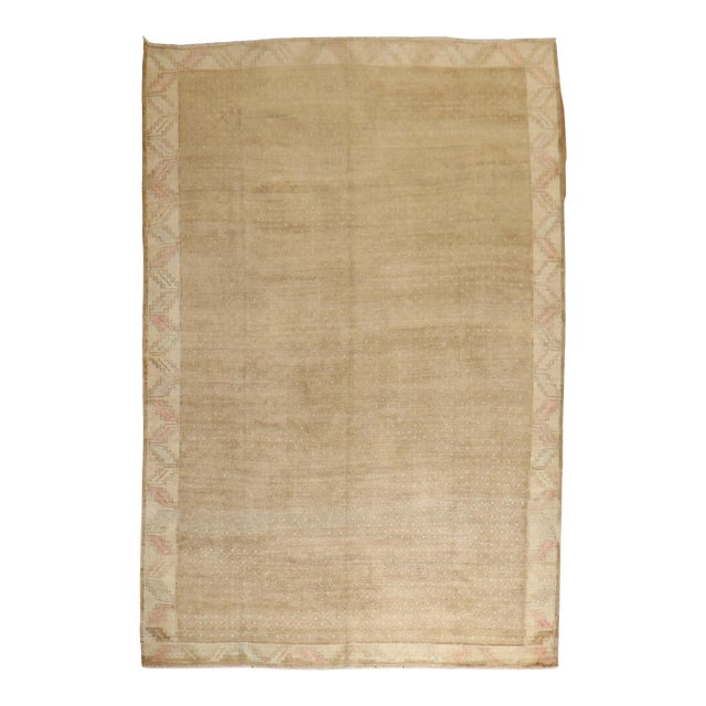 Zabihi Collection Brown Vintage Turkish Room Size Rug For Sale