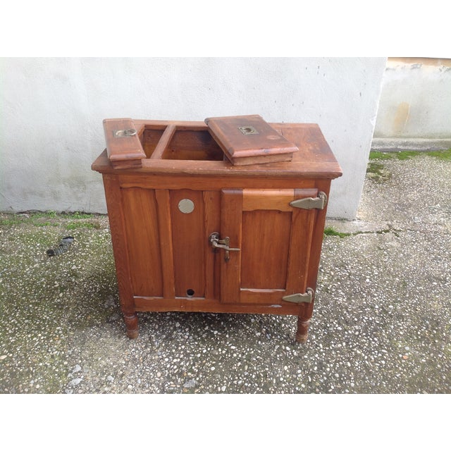 1940s Vintage Icebox Cabinet in Pine, 1940s For Sale - Image 5 of 10
