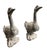 Pair of Vintage Brutalist Style Cast Metal Goose Sculptures For Sale - Image 4 of 10