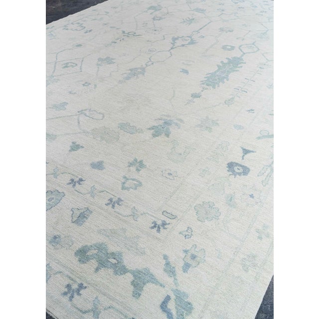 Gray Turkish Oushak Rug 10' x 14'8" #20344 For Sale - Image 8 of 8