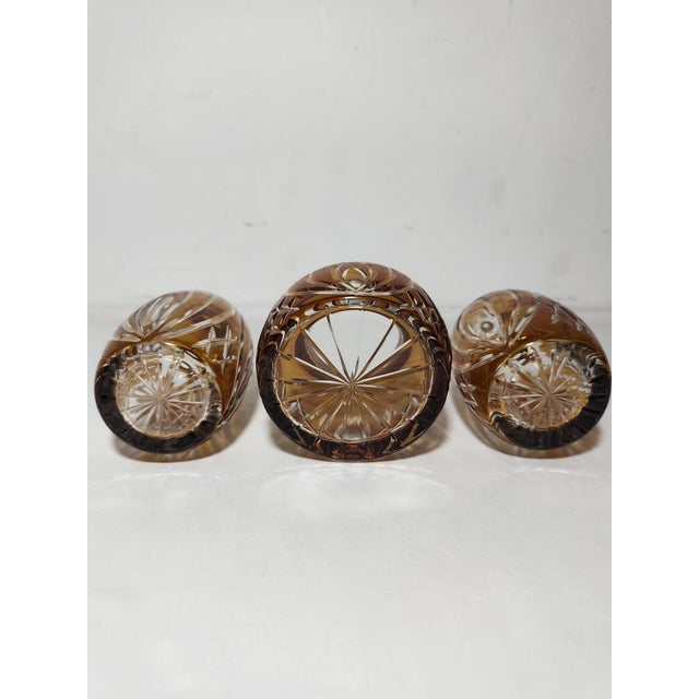 Bohemian Crystal Vanity Set, 1950s, Set of 3 For Sale - Image 10 of 11