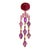 Bochic "Capri" Vintage Ruby & Purple Amethyst Earrings Set in 18k Gold & Silver For Sale