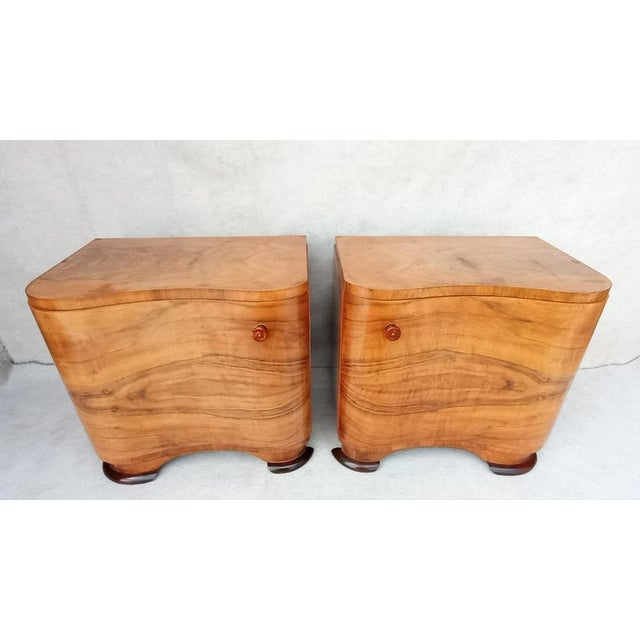 Bedside Tables by Jindrich Halabala for Up Závody, 1950s, Set of 2 For Sale - Image 17 of 18